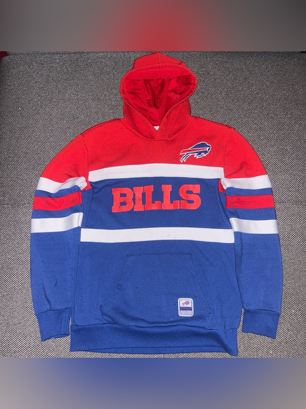 Rare Buffalo Bills NFL Football Colorblock Pullover Hoodie